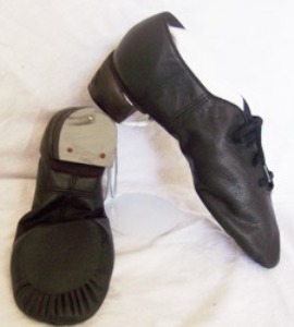 Capezio Split Sole Jazz Shoes With Rutherford's HyTech Heels